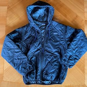 Patagonia Diamond Quilted Insulated Bomber Hoodie Black XS Like New
